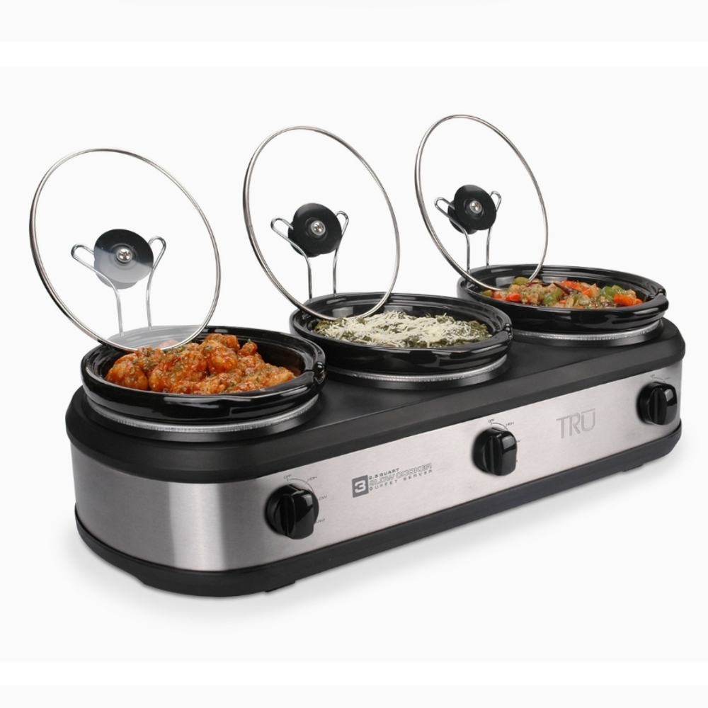 TRU Triple Slow Cooker